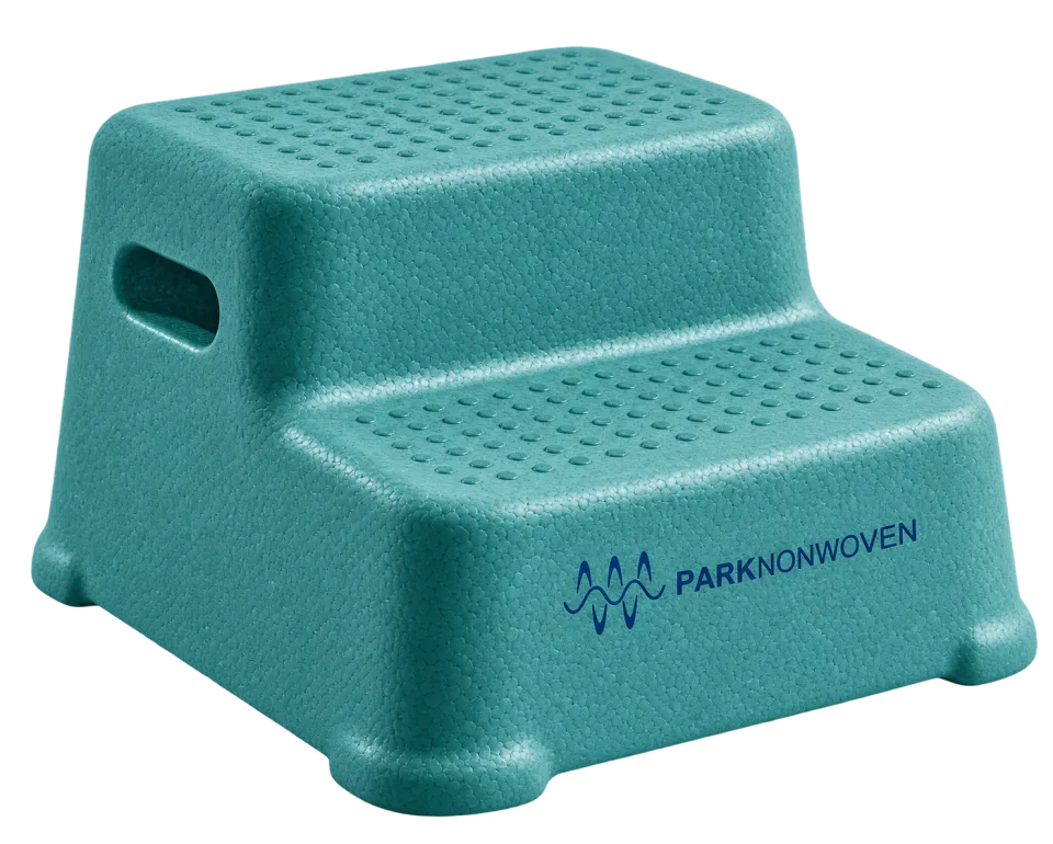 Illustrative childhood accessories product render with PARK Nonwoven branding